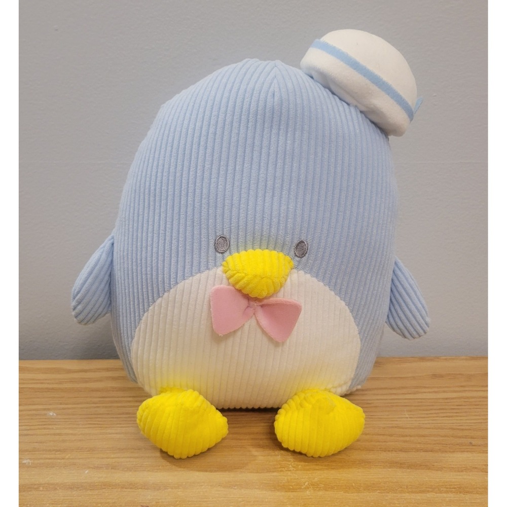 Sanrio Tuxedosam Corduroy Plush 11" Round One Exclusive Blue Penguin Stuffed Toy